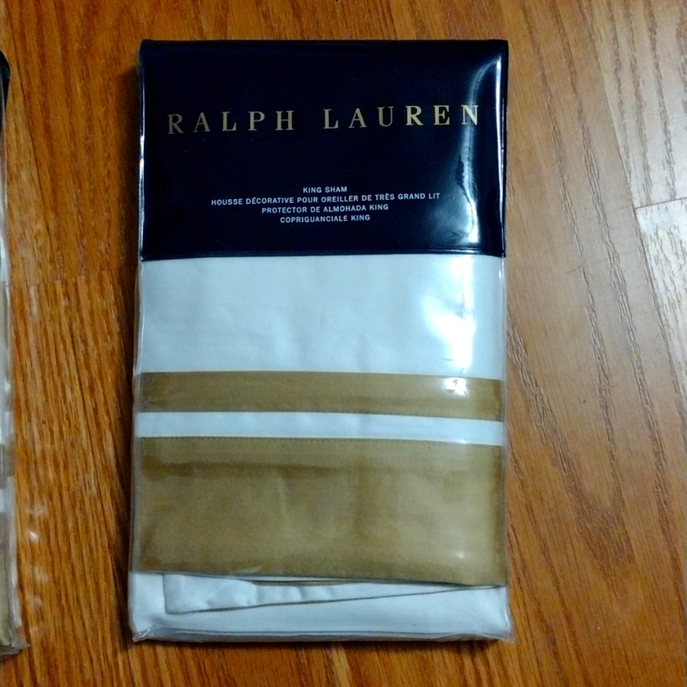 Ralph Lauren King Bowery Sham Gold New